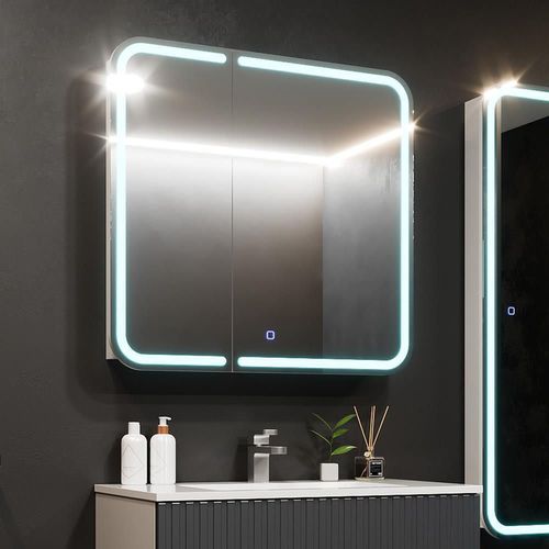 cumpără Oglindă baie Bayro Sonata LED touch 900x760 alb în Chișinău 