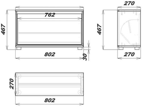 cumpără Raft pentru încălțăminte Mobildor-Lux Leo 80x27x47H cm Anthracite în Chișinău 