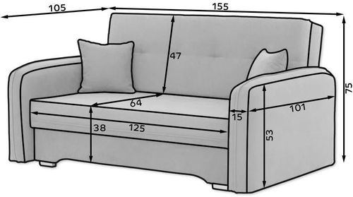 купить Диван Eltap Laine Poco 03 Gray Light в Кишинёве 