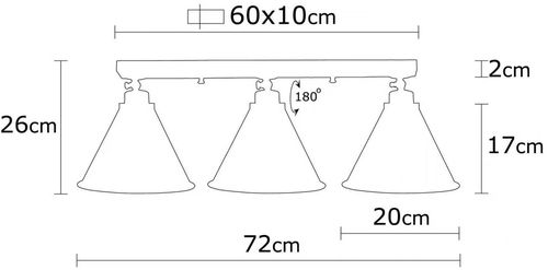 купить Освещение для помещений Trendy Berceste-N-678, 20x26x72cm в Кишинёве 