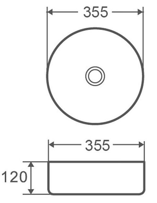купить Раковина Nomi Centro 355x355x120 круглый в Кишинёве 