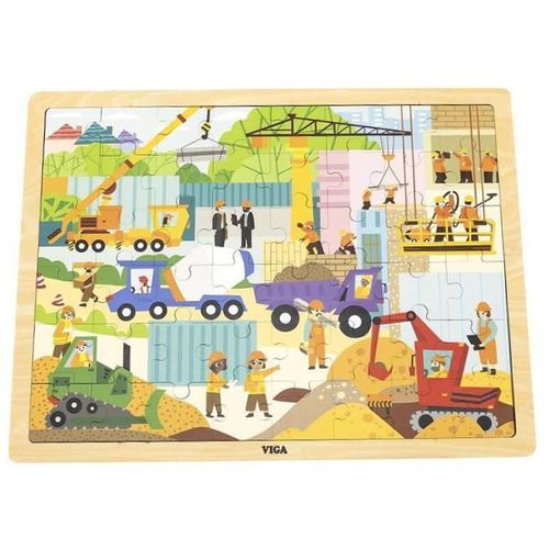 купить Головоломка PolarB 44585 Puzzle din lemn Șantier 48elem в Кишинёве 