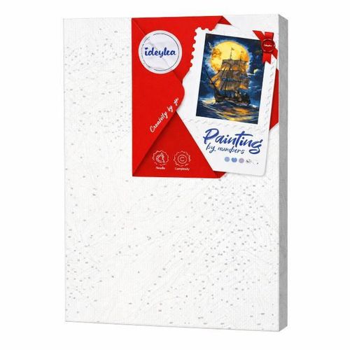 cumpără Tablou pe numere Ideyka KHO6375 40x50cm Eco, Acolo unde cerul intalneste marea cu vopsele metalic extra în Chișinău 