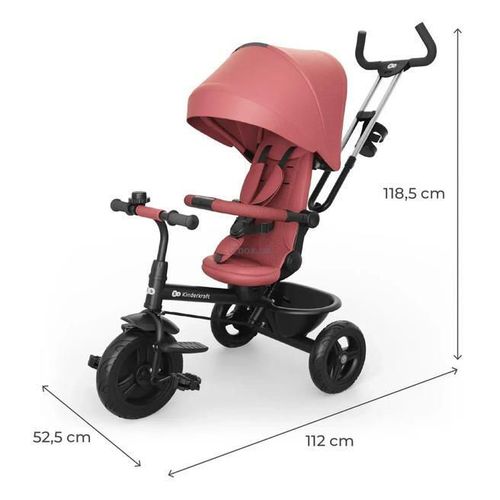 cumpără Bicicletă-cărucior KinderKraft Aston 2 Plus Pink (KRASTO02PNKPL00) în Chișinău 