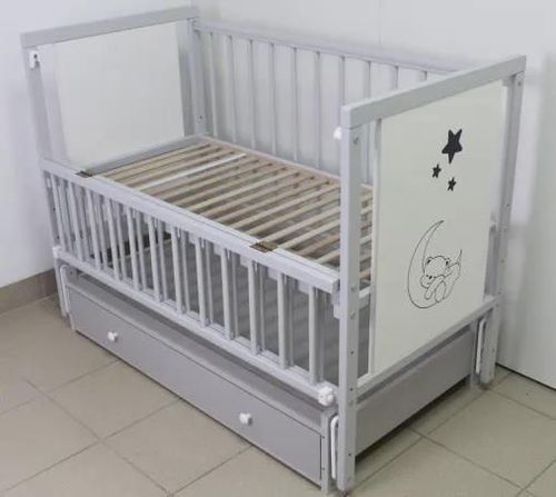 cumpără Pătuț Kuzya Urs cu sertar (gri) în Chișinău 