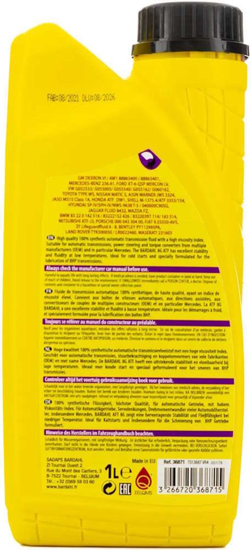 купить Масло Bardahl ATF 8G 1л (36871) в Кишинёве 