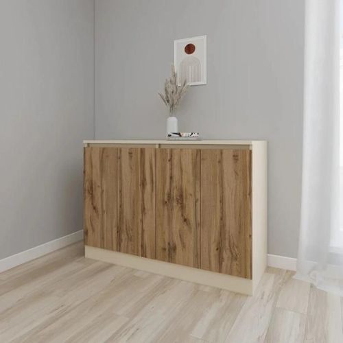 cumpără Comodă Smartex (16474) Т8 160cm Ivory+Stejar Inchis în Chișinău 