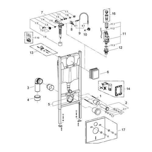 Sistem de instalare WC GROHE Rapid SL 38840000 