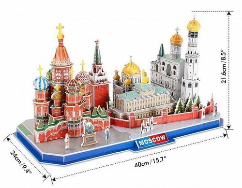 купить Конструктор Cubik Fun MC266h 3D Puzzle City line Moscow в Кишинёве 