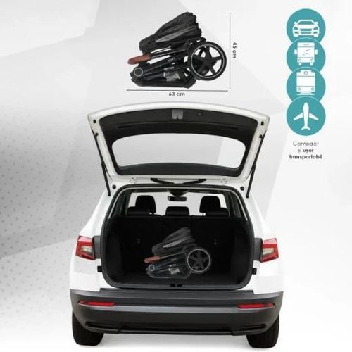 cumpără Сărucior pentru copii Coccolle Amani iSize Anthracite, 3in1 cu landou transformabil în Chișinău 