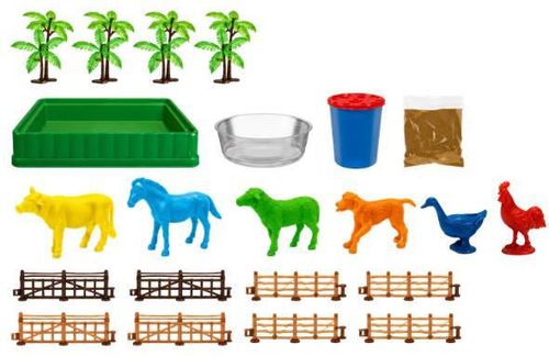 купить Набор для творчества Play Toys 3493 DIY Animale de fermă, dioramă cu nisip cinetic (Nikola Tesla) в Кишинёве 