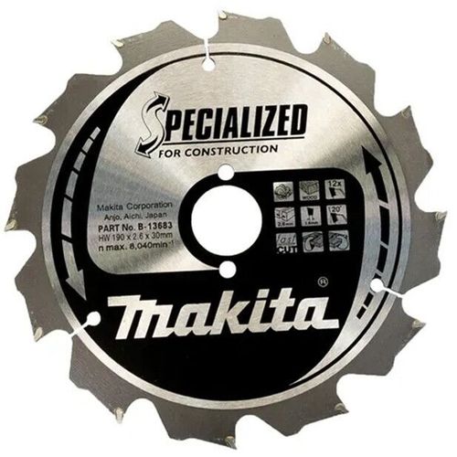 купить Диск отрезной Makita B-13683 Disc constructii 190X30X16TH 2.6mm в Кишинёве 