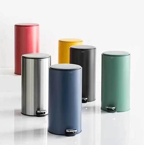 купить Урна для мусора 5five 55776 Delta 30l, inox cu pedala в Кишинёве 