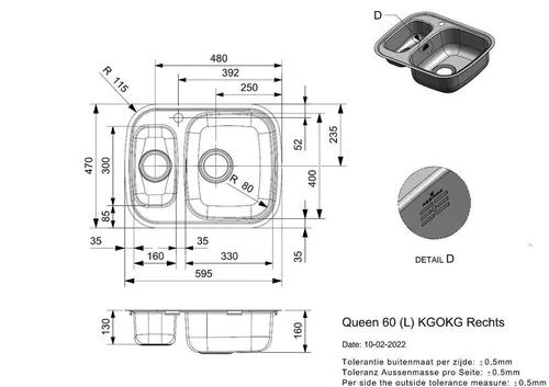 cumpără Chiuvetă bucătărie Reginox R17074 Queen 60 în Chișinău 