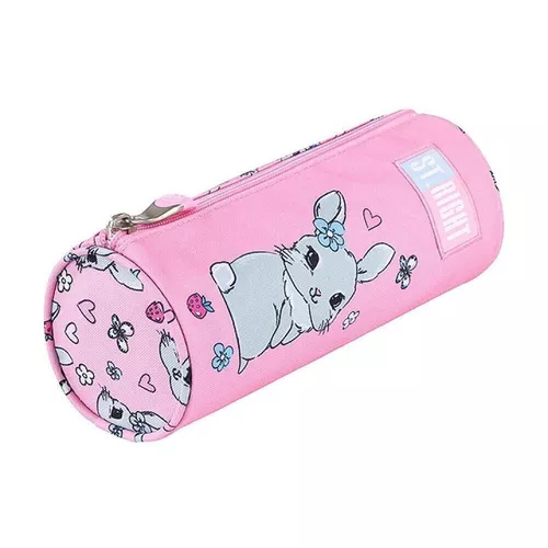 купить Школьный пенал St.RIGHT 57872 Penar tuba 21x7.5x7.5cm Cute Rabbit в Кишинёве 