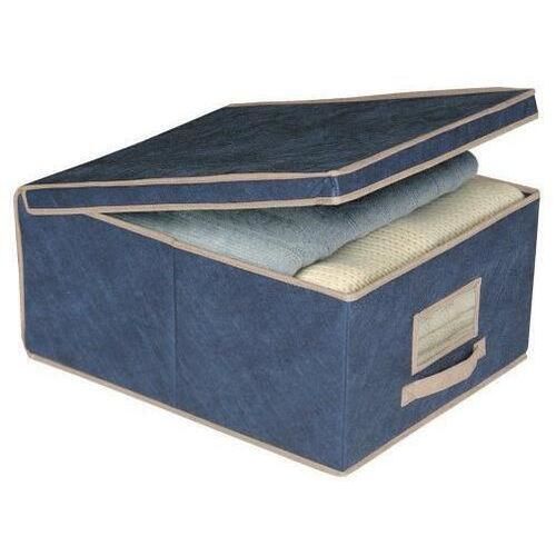 cumpără Cutie depozitare Ordinett 36618 Blue 48x36x19cm с крышкой, тканевая în Chișinău 