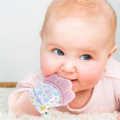 cumpără Iinel dentiție BabyJem 526 Manusa bebelusi pentru dentitie Scratch Gloves Roz în Chișinău 