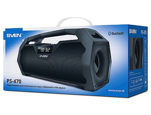 cumpără SVEN PS-470 Portable Bluetooth speaker, 18W (2 x 9W), 100Hz–20kHz, LED display, FM-tuner, microSD, USB Flash, Li-Ion 1800 mAh, USB (boxe portabile sistem acustic/колонки портативные акустическая сиситема), www în Chișinău 