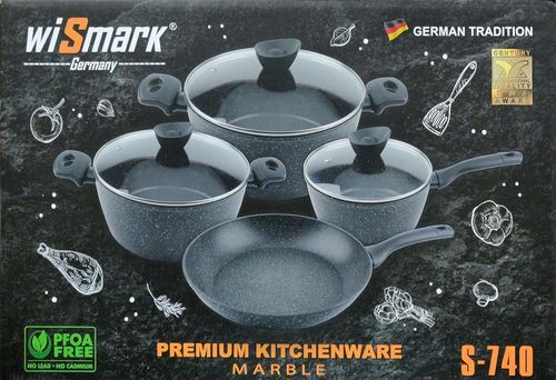 купить Кастрюля wiSmark S-740 7шт (18/22/26/26cm) в Кишинёве 