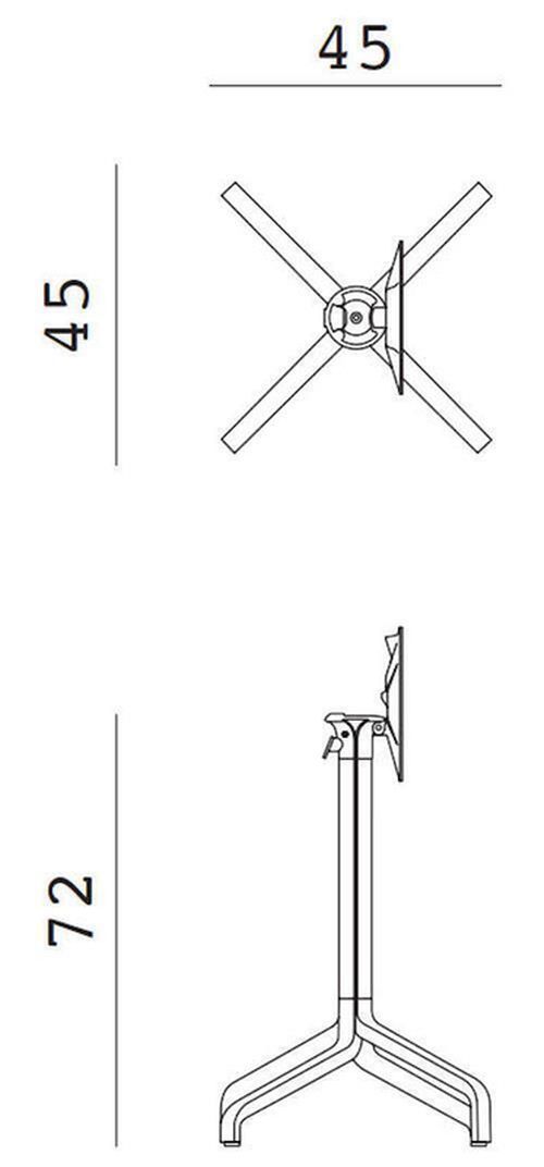cumpără Masă Nardi Picior (baza) de masa aluminiu BASE FRASCA MINI FOLDING vern. bianco 53253.00.000 în Chișinău 