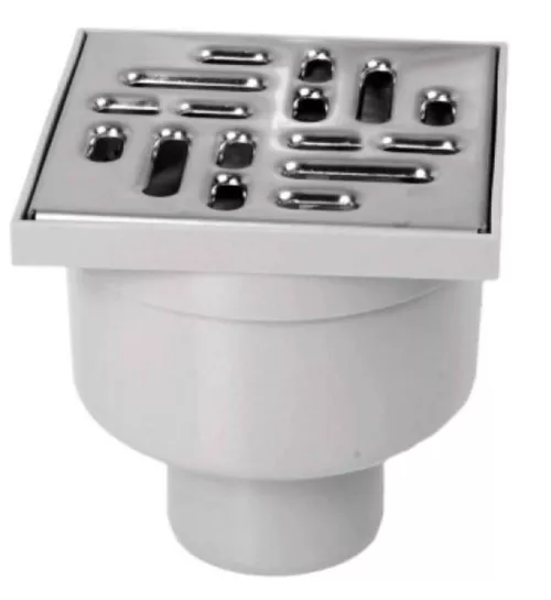 купить Душевой трап ZMM Maxpol 18452 Sifon de pardoseala PP D.50 vertical (gri) cu grila inox (100x100x120mm) 2155 в Кишинёве 