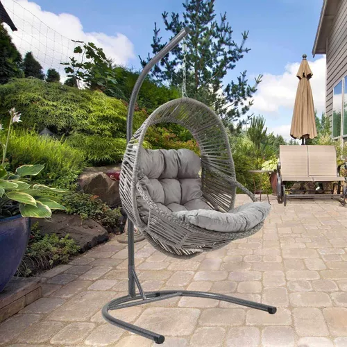купить Садовая мебель Hydro S Кресло-качалка Hola Nobel, серое в Кишинёве 