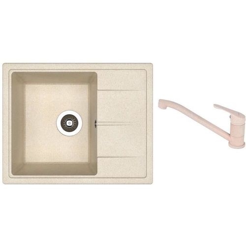 купить Мойка кухонная со смесителем Dr.Gans Nika 580 + SanDonna F 1066 bej в Кишинёве 