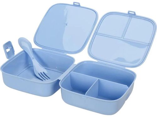 купить Контейнер для хранения пищи Excellent Houseware 26495 Ланч-бокс с отделениями и вилкой 14.5x14.5x9.5cm в Кишинёве 