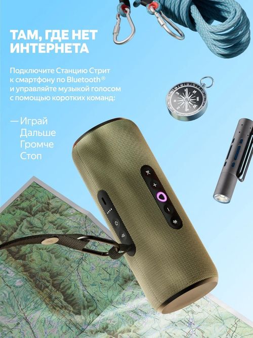 купить Колонка портативная Bluetooth Yandex YNDX-00030GRN Alisa Station Street Green в Кишинёве 