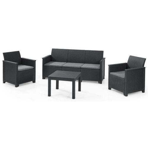 купить Садовая мебель Keter Elodie Set + Chicago Table Graphite/Gray (246150) в Кишинёве 