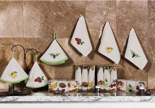 cumpără Textile de casă Promstore 44304 Набор полотенец кухонных 3шт, 30x50cm NH Fruits, х/б în Chișinău 