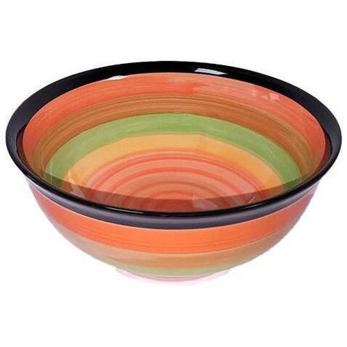 купить Салатница Promstore 00259 керамическая 19cm разноцветные полоски в Кишинёве 