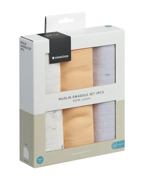 купить Аксессуар для пеленания Kikka Boo 31103010087 Pelinci de muselina Hedge-hugs, 75x75cm, 3buc в Кишинёве 