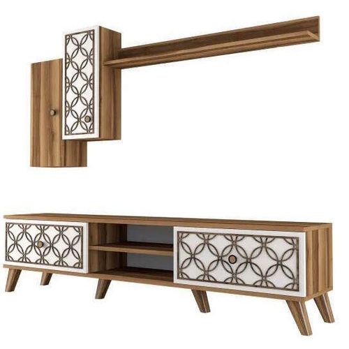 cumpără Set mobilă living Trendy Clasa S, Nuc, Alb 180x44x35cm în Chișinău 