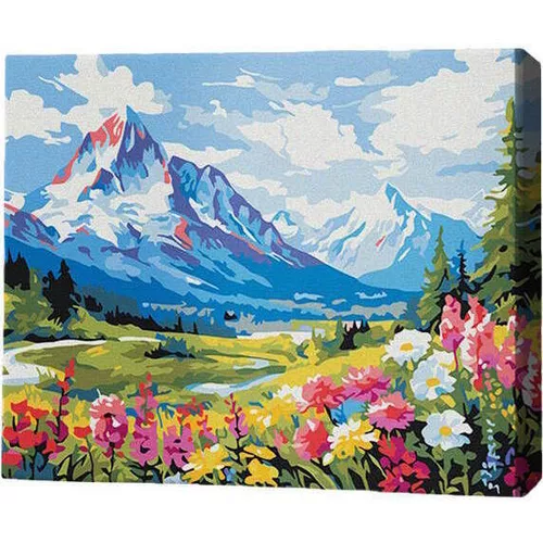 cumpără Tablou pe numere BrushMe MG0013FC 40х50cm (fără cutie) Flori la poalele munților în Chișinău 