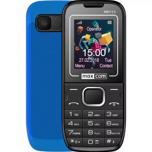 купить Телефон мобильный Max Com MM 135, Light Black/Blue в Кишинёве 