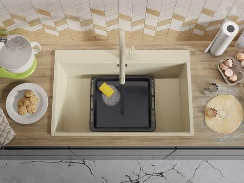 купить Мойка кухонная Primagran Oslo 80 Top Beige + accesorii 530x780 MOMKB в Кишинёве 