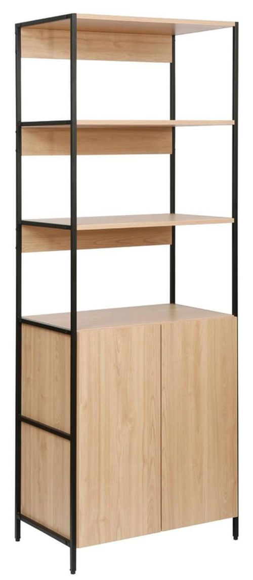 купить Офисный стеллаж Deco Lanta L 63x41x176H Oak/Black в Кишинёве 