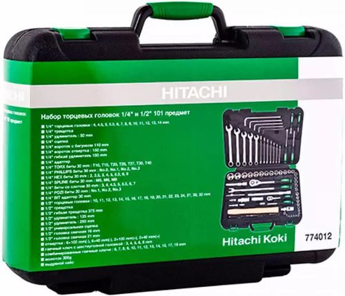 cumpără Set de unelte de mână Hitachi-Hikoki Trusa chei tubulare si anterior 1/4"-1/2" 101 buc în Chișinău 