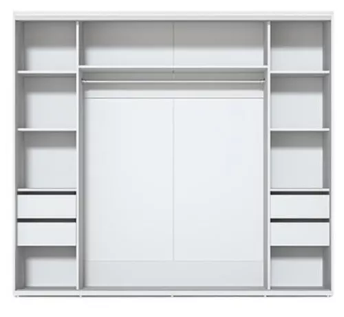 купить Шкаф Fabrik Home Купе 2400 ( 1 зеркало+2ДСП) белый ясень в Кишинёве 