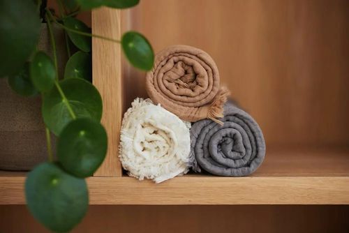 купить Детское постельное белье Jollein 521-511-66041 Paturica Muslin Fringe Ivory, 75x100cm в Кишинёве 