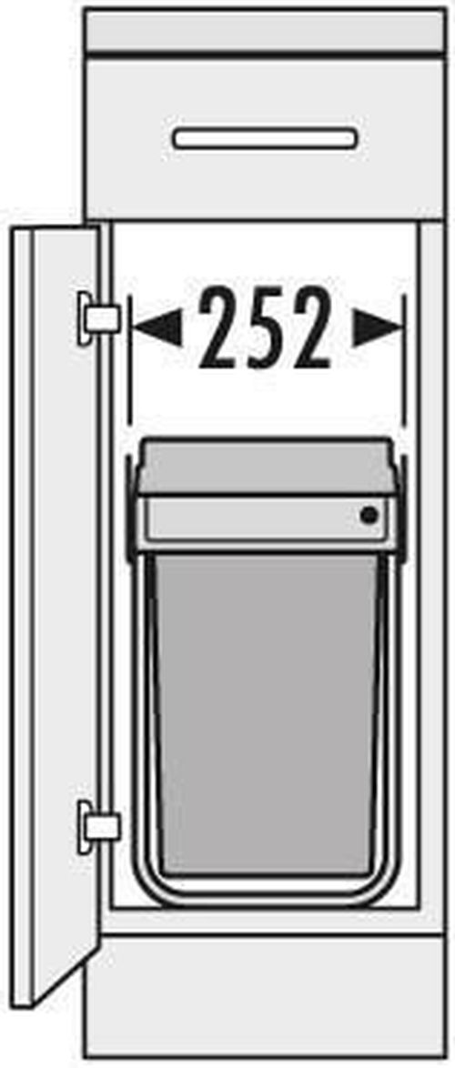 cumpără Coș de gunoi Hailo 3650101 Tandem 15/15 Dark Grey în Chișinău 