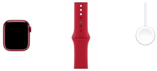 cumpără Ceas inteligent Apple Watch Series 7 GPS 41mm (PRODUCT) RED Aluminium Case with PRODUCTRED Sport Band MKN23 în Chișinău 