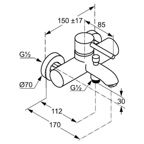 купить Смеситель для ванны Kludi Bozz cada Black Mat 386913976 в Кишинёве 