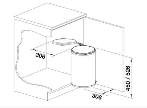 cumpără Coș de gunoi Blanco Singolo XL 526377SR în Chișinău 