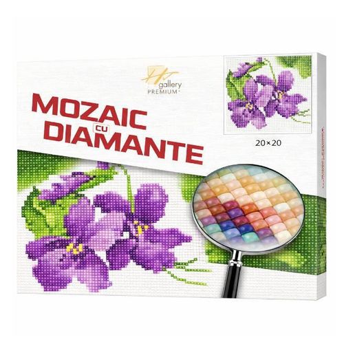 купить Картина по номерам Art Gallery BJ313 Mozaic cu diamante 20x20cm Buchetel minimalist в Кишинёве 