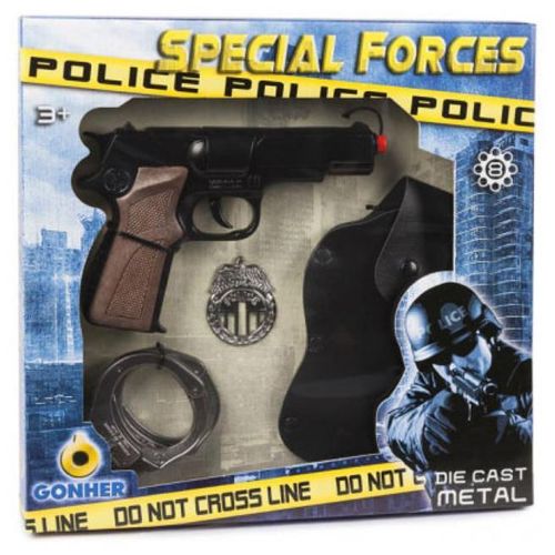 купить Игрушечное оружие Gonher 425/6 Set de politie 425/6: Pistol si accesorii (8 gloante), 44063 в Кишинёве 