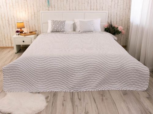 купить Домашний текстиль Dormeo Fusion Blanket Grey/White 220x240 (110085524) в Кишинёве 
