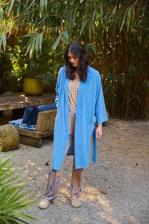 купить Домашний текстиль Pip Studio 51.510.978 Naomi Kimono Velvet Blue S Blue в Кишинёве 