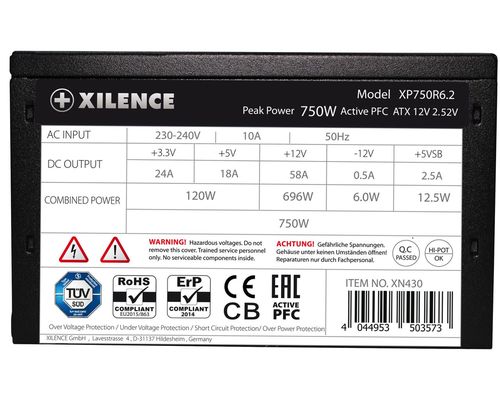 купить Блок питания для ПК Xilence XP750R6.2 (XN430), 750W, Performance C+ Series в Кишинёве 